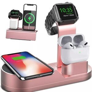3 IN 1 Qi Wireless Charger Charging Dock Stand For Apple Watch iPhone Air Pods